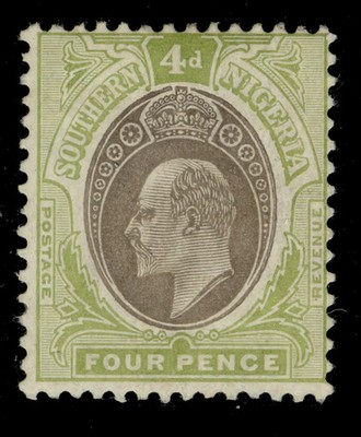 southern-nigeria-edvii-sg26ab-4d-grey-black-olive-green-m-mint-cat-50