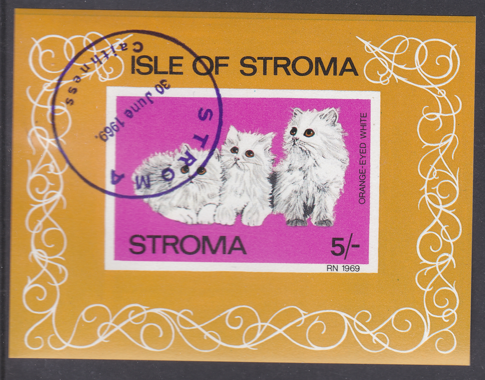 scotland-isle-of-stroma-1969-5-persian-cats-3-kittens-used-stamp
