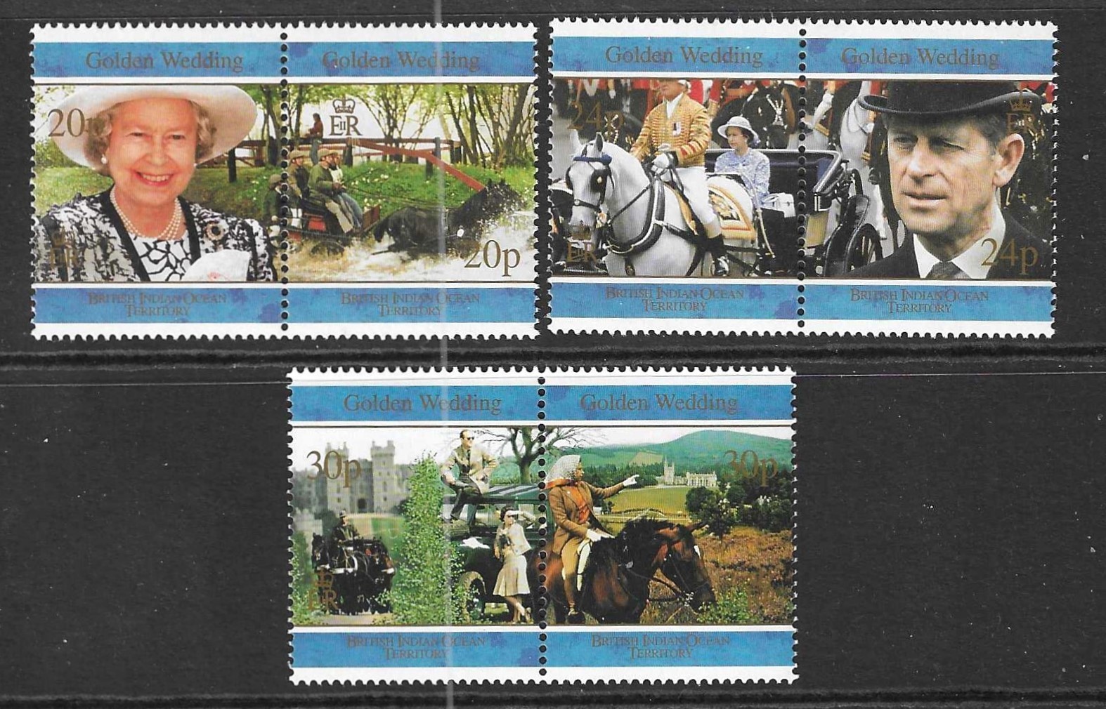 british-indian-ocean-terr-sg195-200-1992-golden-wedding-mnh