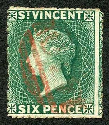 st-vincent-sg4-1862-6d-deep-green-no-wmk-rough-perf-14-to-16-red-cancel