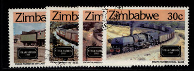 zimbabwe-qeii-sg653-656-1985-steam-safaris-set-fine-used
