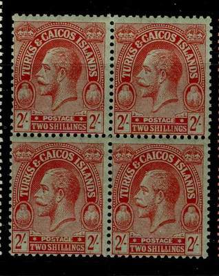 turks-caicos-islands-gv-sg173-2s-red-emerald-nh-mint-cat-14-block