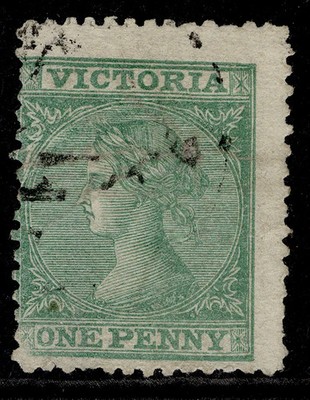 australia-victoria-qv-sg108-1d-pale-green-used-cat-17