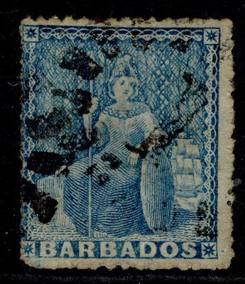 barbados-qv-sg14-1d-pale-blue-used-cat-160