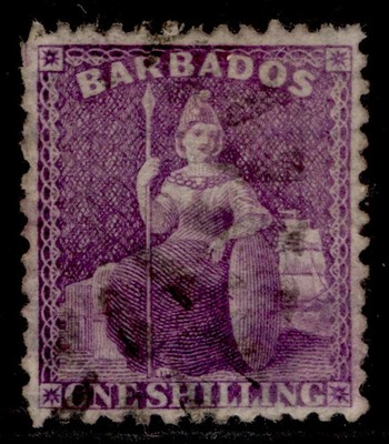 barbados-qv-sg82w-1s-violet-fine-used-cat-40-wmk-crown-to-right