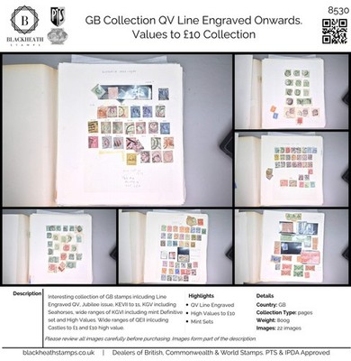 8530-gb-collection-qv-line-engraved-onwards-values-to-10-24-images