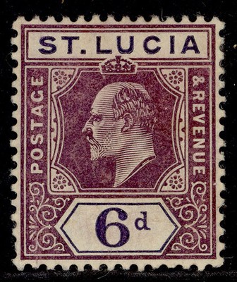 st-lucia-edvii-sg72b-6d-dull-purple-violet-m-mint-cat-22-chalky