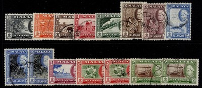 malaysia-selangor-qeii-sg116-127a-1957-61-set-incs-all-perfs-fine-used
