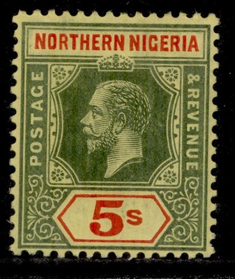 northern-nigeria-gv-sg50-5s-green-red-yellow-lh-mint-cat-32