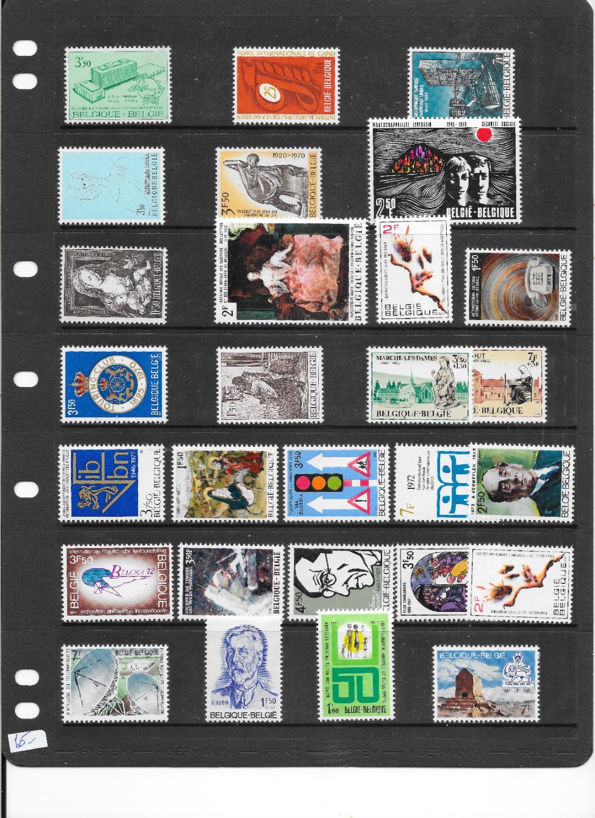 belgium-selection-of-28-mnh-stamps-from-1970-s