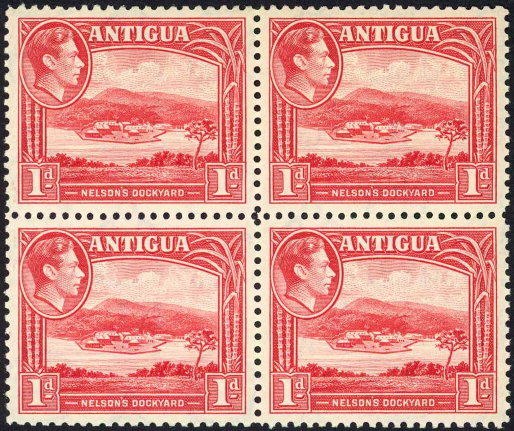 antigua-sg99-1d-scarlet-block-of-four-u-m-cat-14-pounds