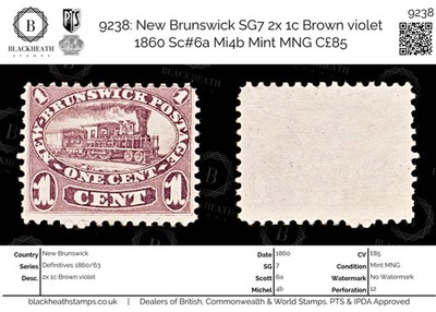 9238-new-brunswick-sg7-2x-1c-brown-violet-1860-sc-6a-mi4b-mint-mng-c85