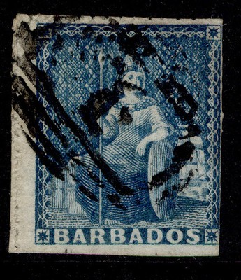 barbados-qv-sg14-1d-pale-blue-used-cat-150