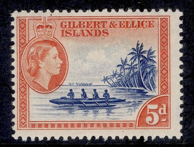 gilbert-and-ellice-islands-qeii-sg69a-5d-ultramarine-brown-orange-nh-mint