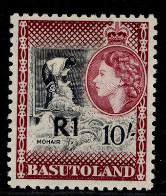basutoland-qeii-sg68-1r-on-10s-black-maroon-m-mint-cat-75-type-i