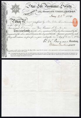 gb-star-life-assurance-document-with-1d-embossed-stamp