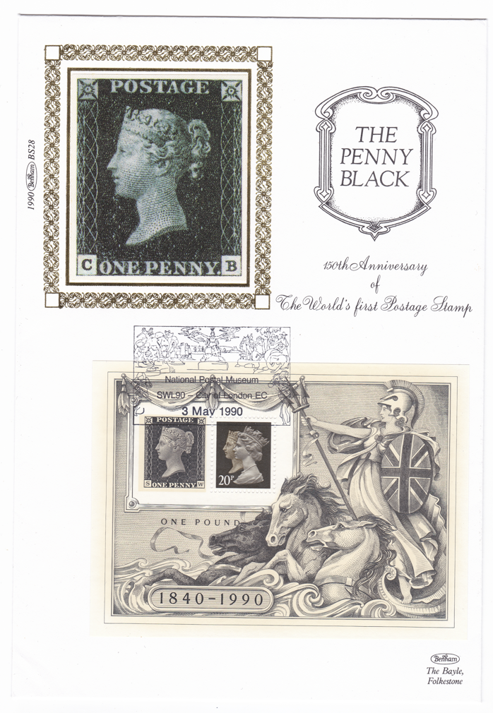 national-postal-museum-3-may-1990-penny-black-miniature-sheet-first-day-cover