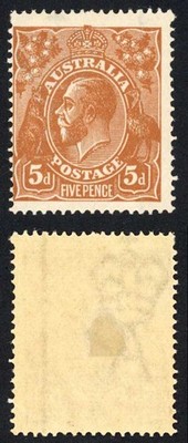 australia-sg23-5d-brown-line-perf-m-m-corner-bend-cat-50-pounds
