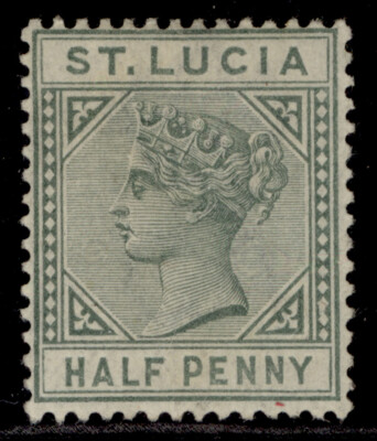 st-lucia-qv-sg43-d-dull-green-lh-mint