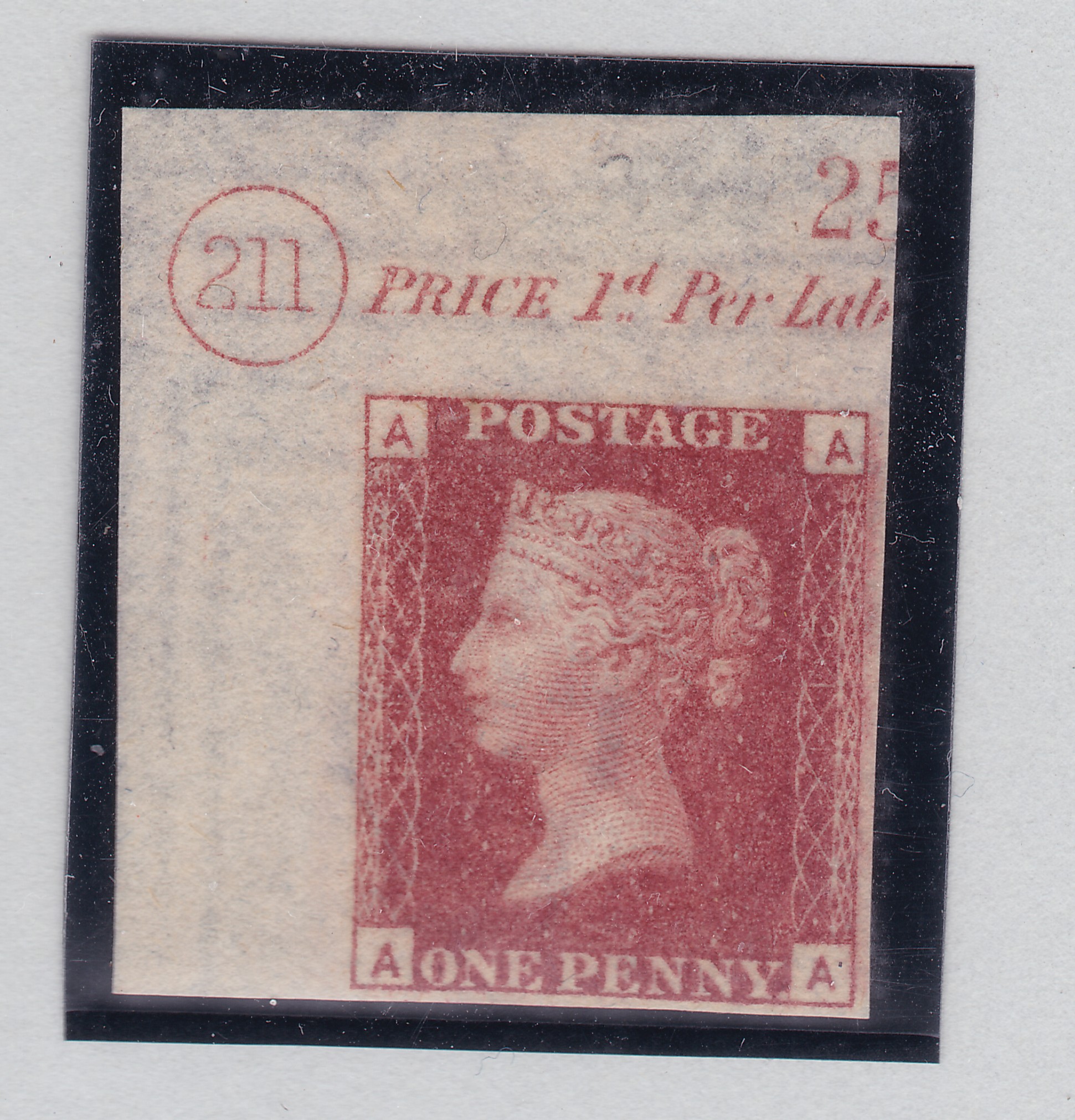 superb-and-rare-corner-sheet-imprimatur-1d-red-sg43-plate-211