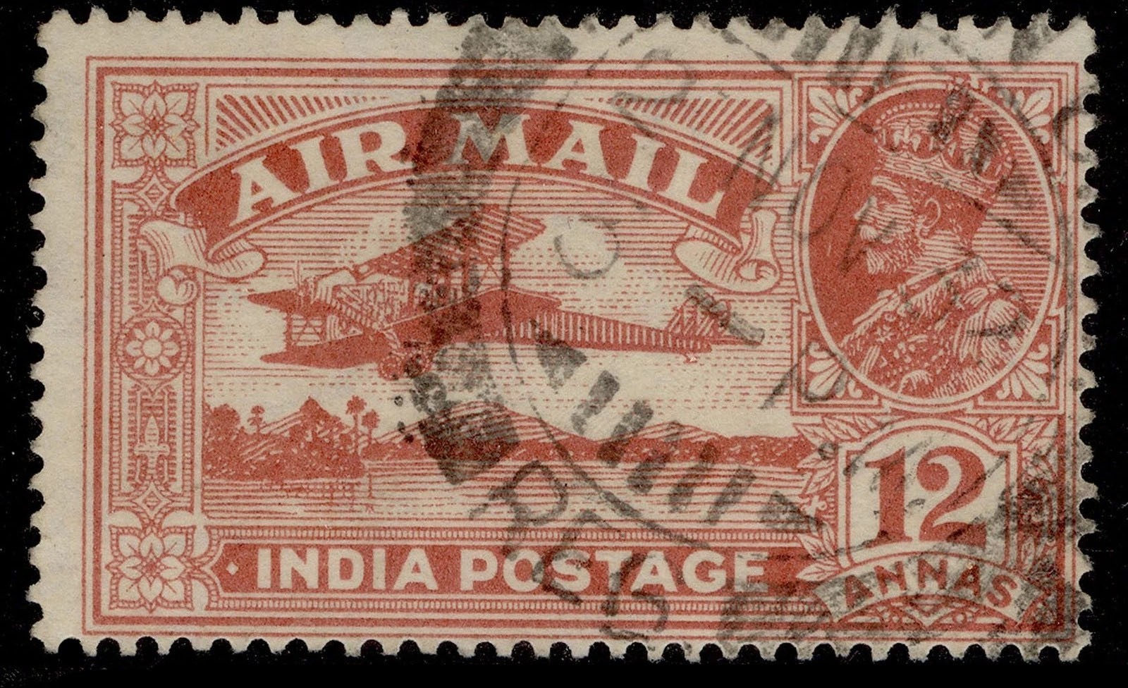india-gv-sg225-12a-rose-red-fine-used