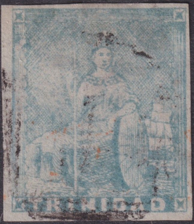 trinidad-1858-1d-slate-blue-four-margins