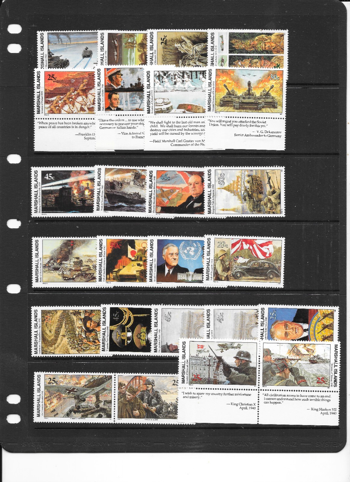 marshall-islands-1989-92-s-sheet-containing-25-history-of-wwii-stamps-mnh-r
