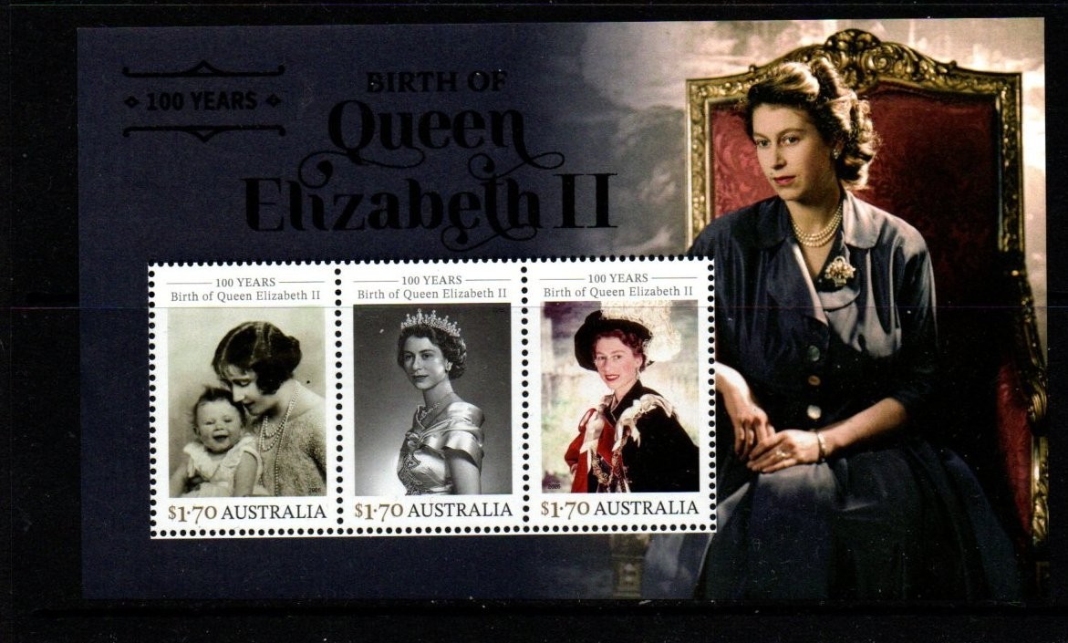 australia-2026-100-yrs-birth-of-queen-elizabeth-ii-m-sheet-mnh