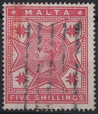 malta-1886-5s-rose-fu-5-line-cancel-sg30-c95