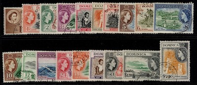 dominica-qeii-sg140-158-1954-62-complete-set-fine-used-cat-60