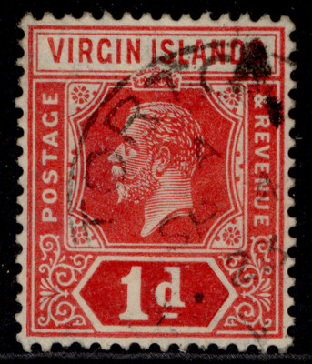 british-virgin-islands-gv-sg81-1d-die-ii-script-wmk-fine-used-cat-35