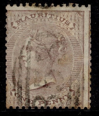 mauritius-qv-sg46-1d-purple-brown-used-cat-50
