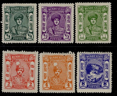 indian-states-bundi-gvi-sg86-91-1947-short-set-m-mint-cat-25