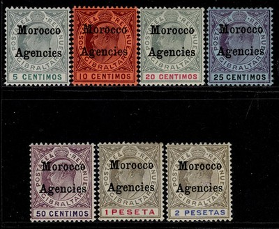 morocco-agencies-gb-edvii-sg17-23-1903-05-complete-set-m-mint-cat-200