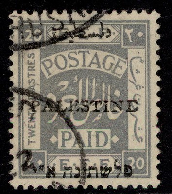 palestine-gv-sg26-20p-pale-grey-fine-used-cat-55