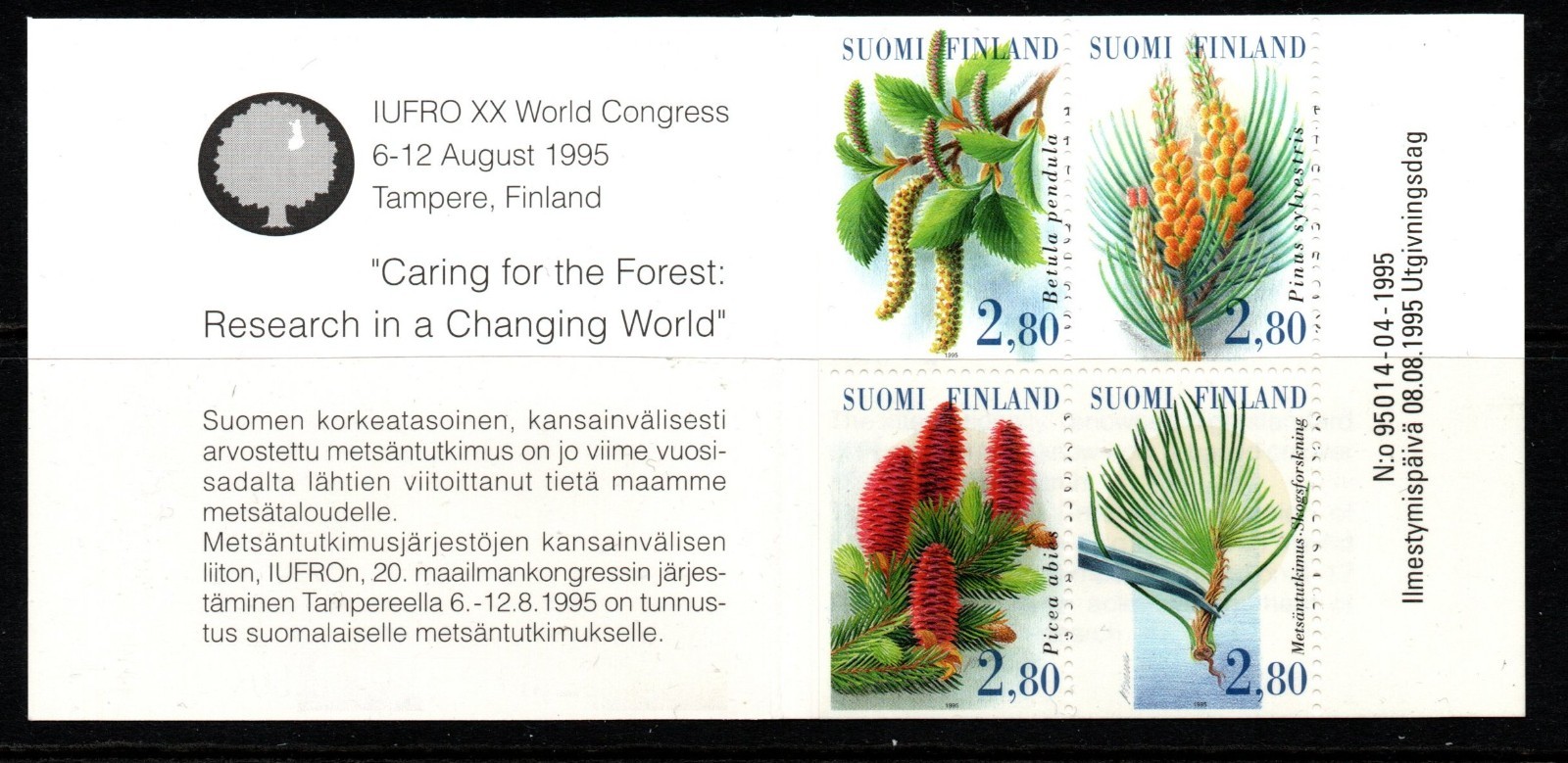 finland-sg1397-400-1995-forestry-research-organization-booklet-mnh