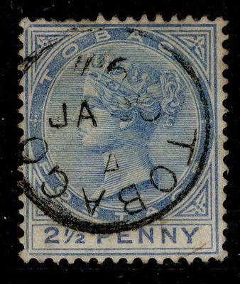 tobago-qv-sg16-2d-dull-blue-fine-used-cds