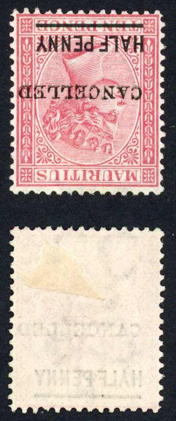 mauritius-sg79w-1-2d-on-10d-rose-wmk-inverted-opt-cancelled
