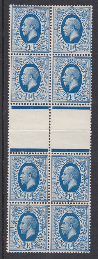 1912-1d-george-v-blue-stamp-exhibition-perf-interpanneau-block-of-8-u-m