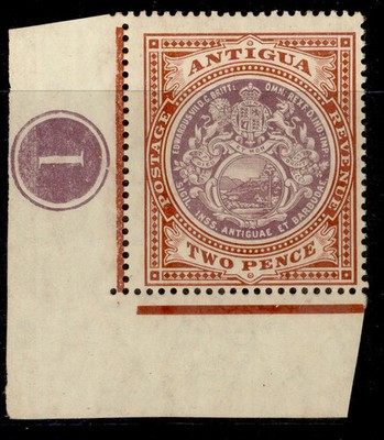 antigua-edvii-sg45-2d-dull-purple-brown-m-mint-plate-1-control