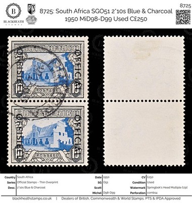 8725-south-africa-sgo51-2-10s-blue-charcoal-1950-mid98-d99-used-c250
