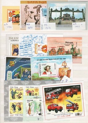 vietnam-1984-2000-group-of-12-m-sheets-um-incl-2000-fire-engines-89-horses