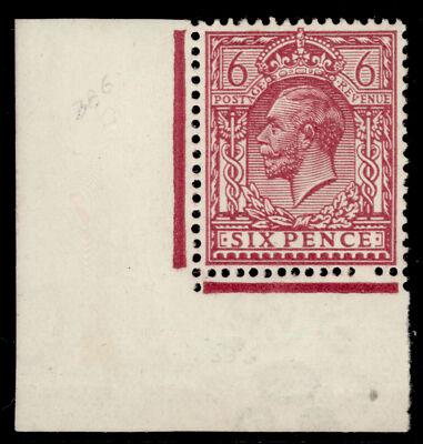gb-gv-sg385-spec-n26-3-6d-reddish-purple-vlh-mint-cat-15-corner-marginal