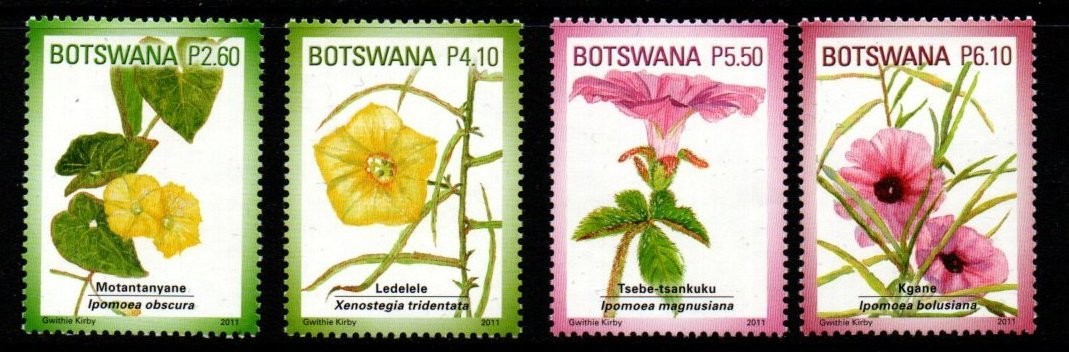 botswana-sg1158-61-2011-flowers-mnh