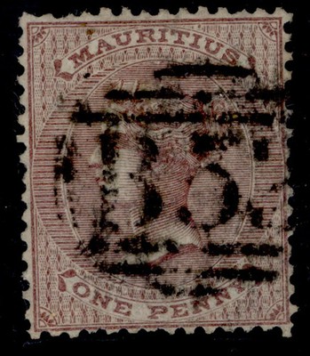 mauritius-qv-sg46-1d-purple-brown-used-cat-50