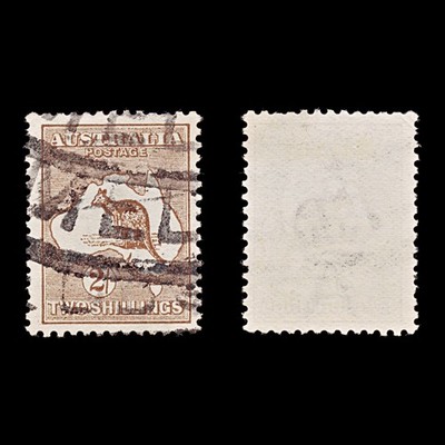 9586-australia-sg12-2s-brown-1913-sc-11-mi14iix-used-c85