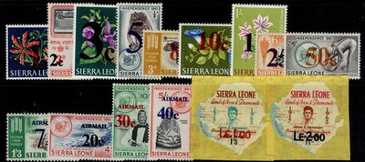 sierra-leone-qeii-sg313-327-1964-66-complete-set-m-mint-cat-12