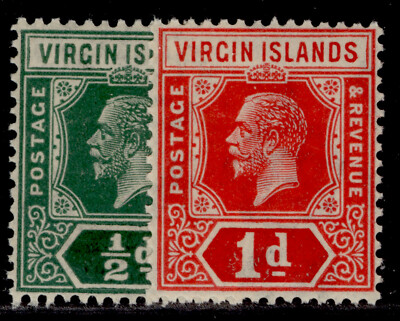 british-virgin-islands-gv-sg80-81-1921-die-ii-wmk-script-set-nh-mint-cat-27