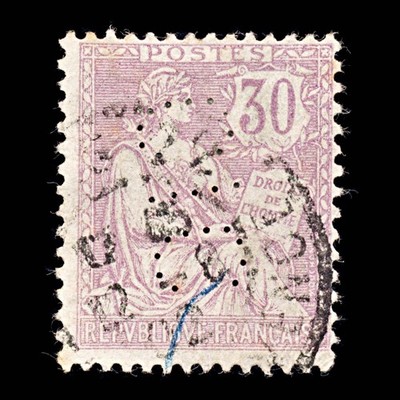 9352-france-sg313-30c-violet-1902-sc-137-mi106-used-c19