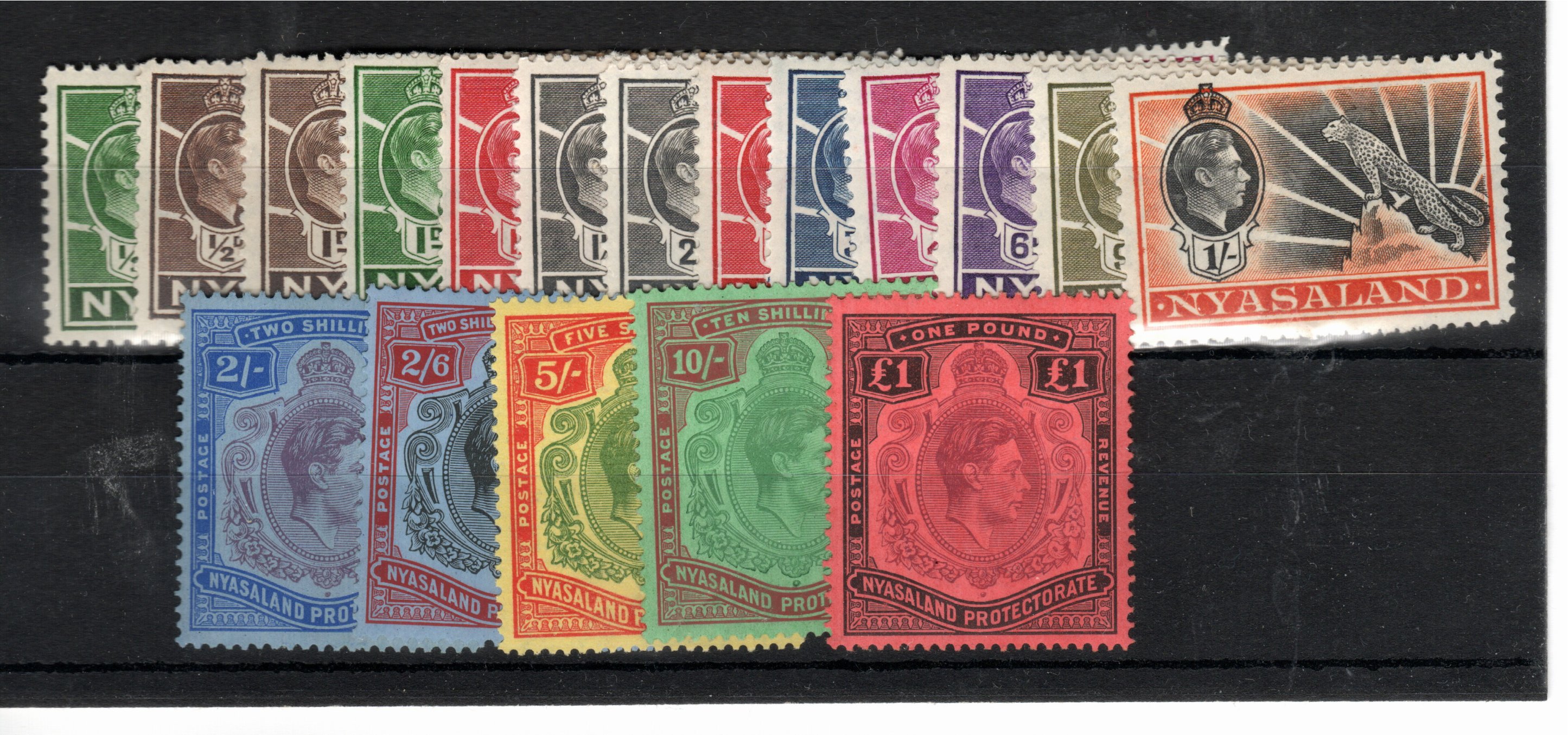 nyasaland-1938-sg130-143-mounted-mint